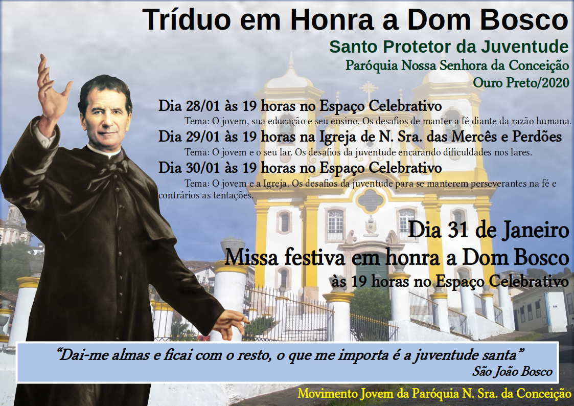 Convite - Tríduo em Honra a Dom Bosco